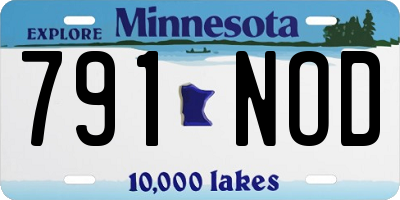 MN license plate 791NOD