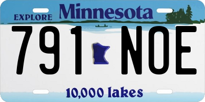 MN license plate 791NOE