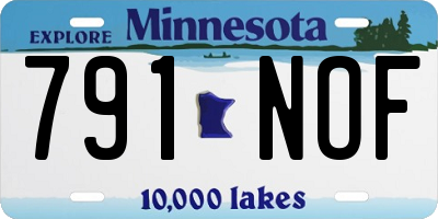 MN license plate 791NOF