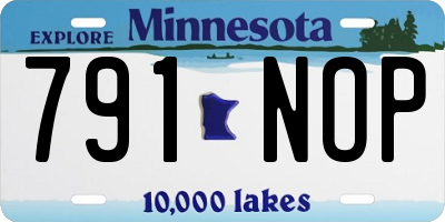 MN license plate 791NOP