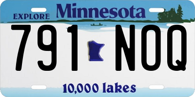 MN license plate 791NOQ