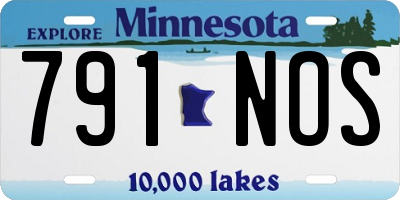 MN license plate 791NOS