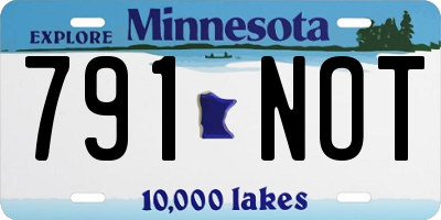 MN license plate 791NOT