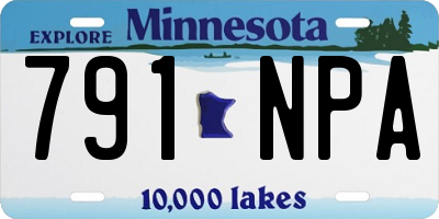MN license plate 791NPA