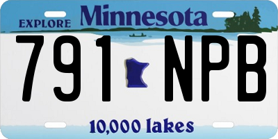 MN license plate 791NPB