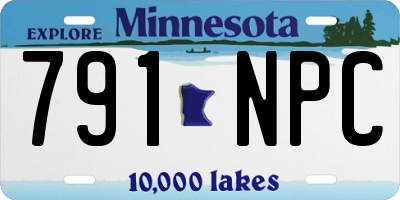 MN license plate 791NPC