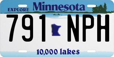 MN license plate 791NPH