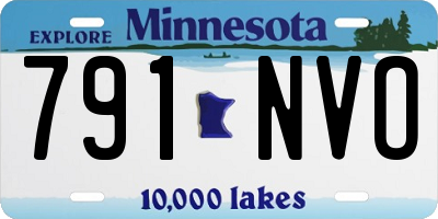 MN license plate 791NVO