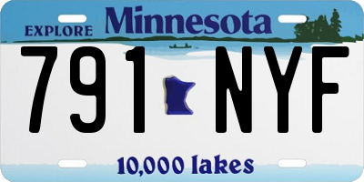 MN license plate 791NYF