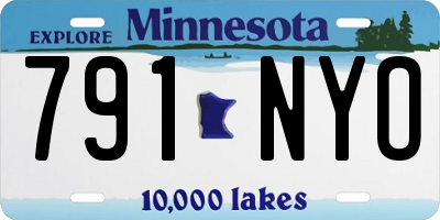 MN license plate 791NYO