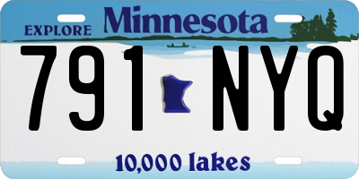 MN license plate 791NYQ