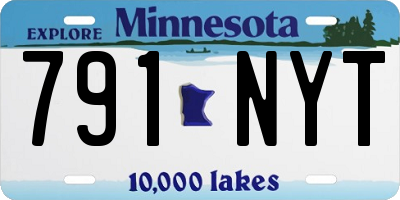 MN license plate 791NYT