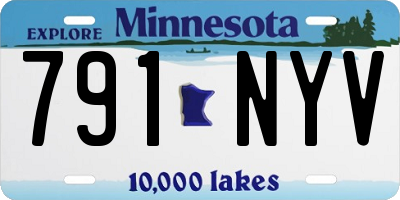 MN license plate 791NYV