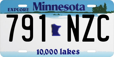 MN license plate 791NZC