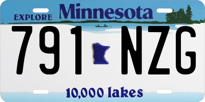 MN license plate 791NZG