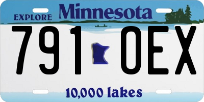 MN license plate 791OEX