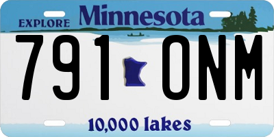 MN license plate 791ONM
