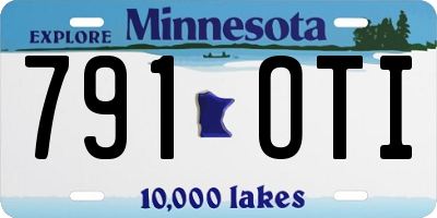 MN license plate 791OTI