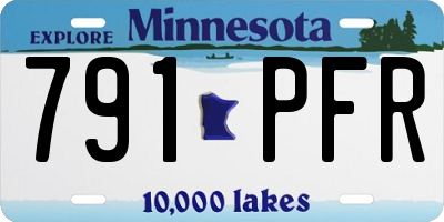 MN license plate 791PFR