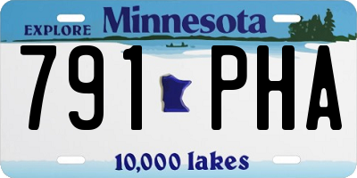 MN license plate 791PHA