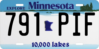 MN license plate 791PIF