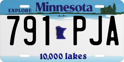 MN license plate 791PJA