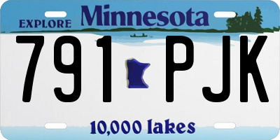 MN license plate 791PJK