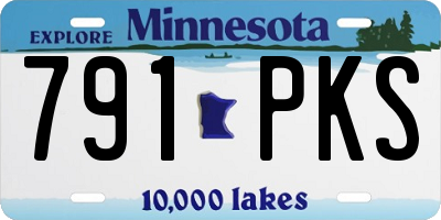 MN license plate 791PKS