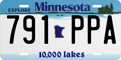 MN license plate 791PPA
