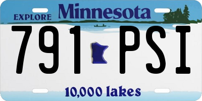 MN license plate 791PSI