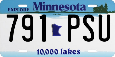 MN license plate 791PSU