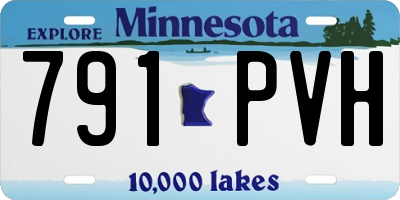 MN license plate 791PVH