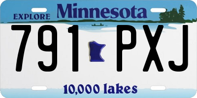 MN license plate 791PXJ