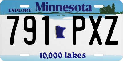 MN license plate 791PXZ