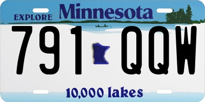 MN license plate 791QQW