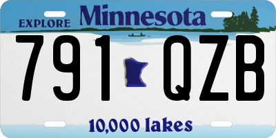 MN license plate 791QZB