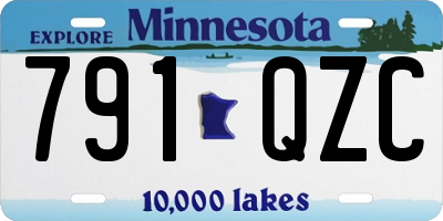 MN license plate 791QZC