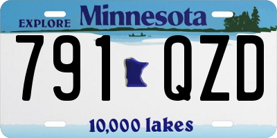 MN license plate 791QZD