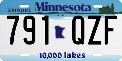 MN license plate 791QZF
