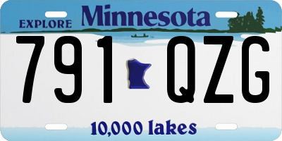 MN license plate 791QZG