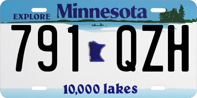MN license plate 791QZH