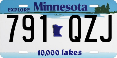 MN license plate 791QZJ