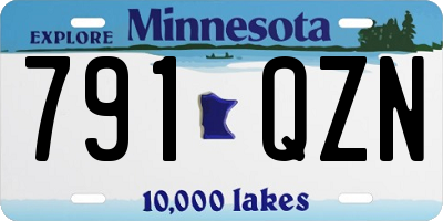 MN license plate 791QZN
