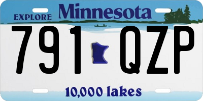 MN license plate 791QZP