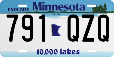 MN license plate 791QZQ