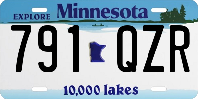 MN license plate 791QZR