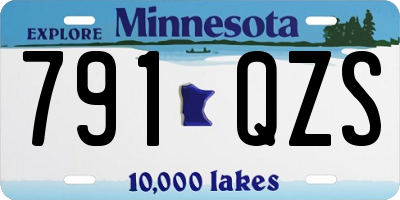 MN license plate 791QZS