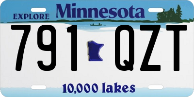 MN license plate 791QZT