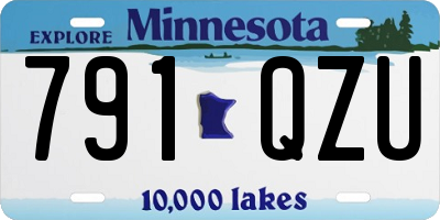 MN license plate 791QZU