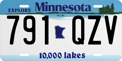 MN license plate 791QZV